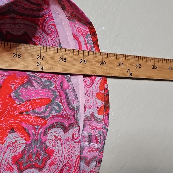 CAbi Jubilee Pink‎ and Red Paisley Tank Top With Back Zip Medium - Picture 7 of 8